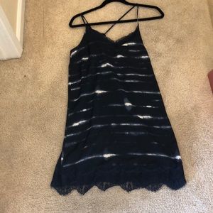 Aerie lingerie dress dark blue tie dye